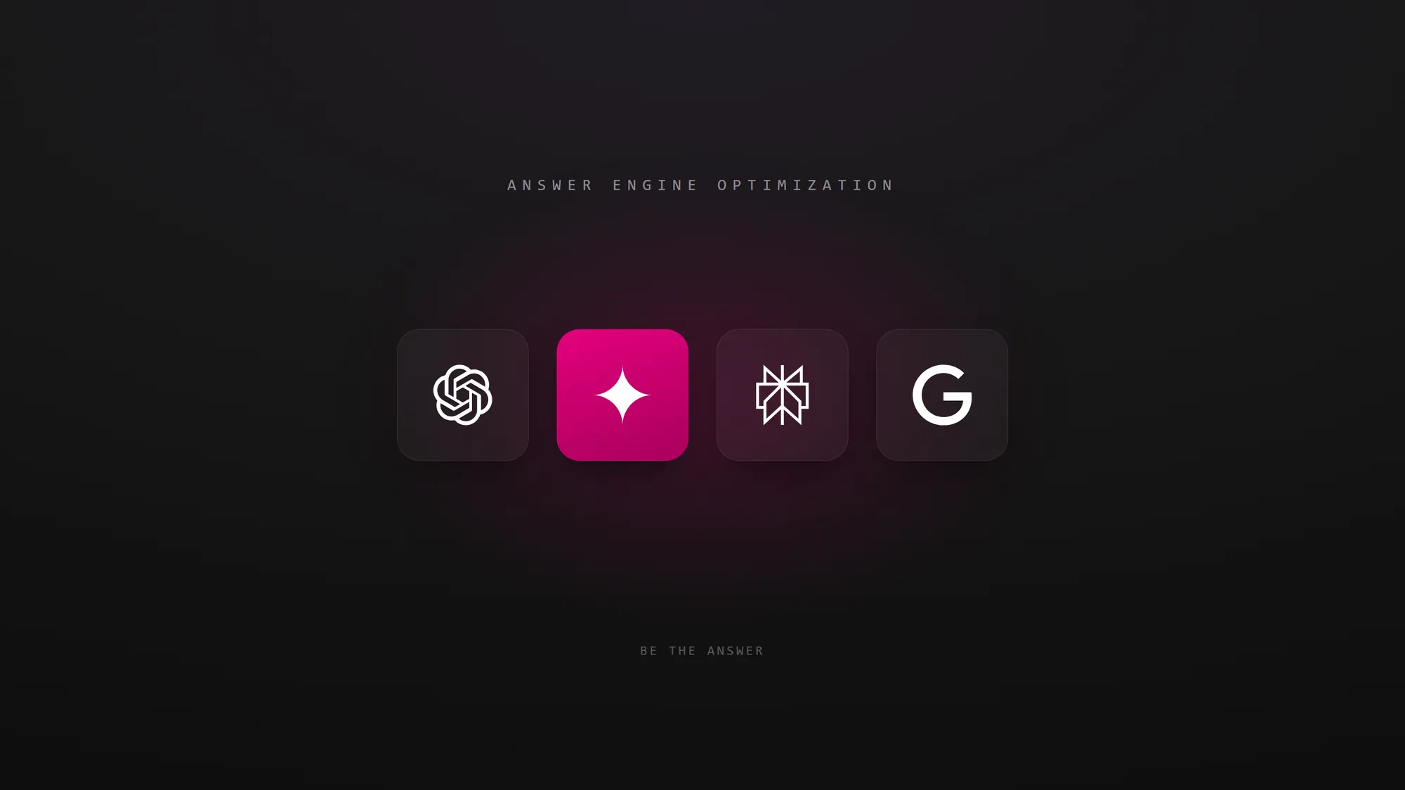 Logos de ChatGPT, Gemini, Perplexity y Google, ilustrando la optimización para motores de respuesta