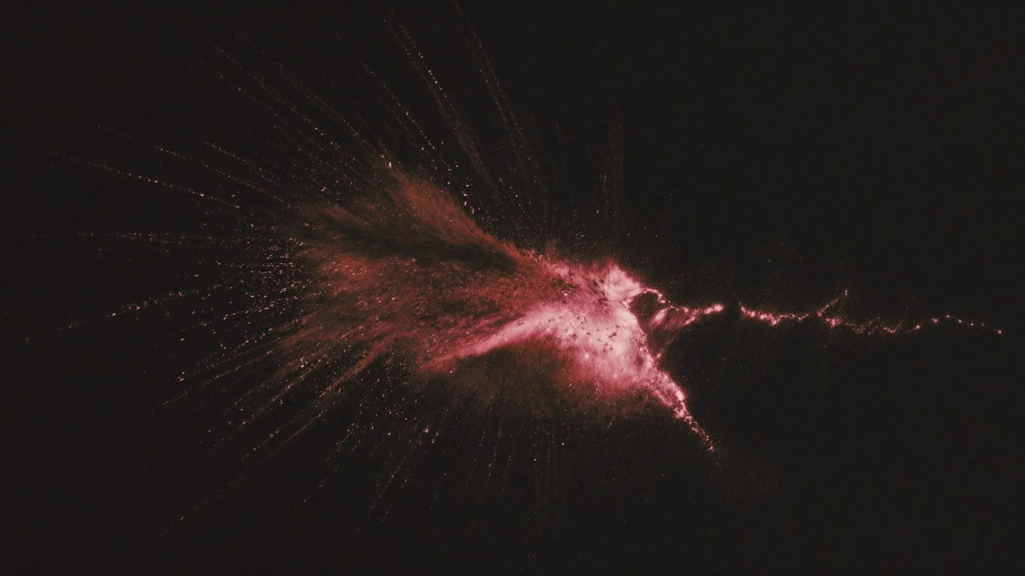 Deliver — streams of light in motion, building and shipping