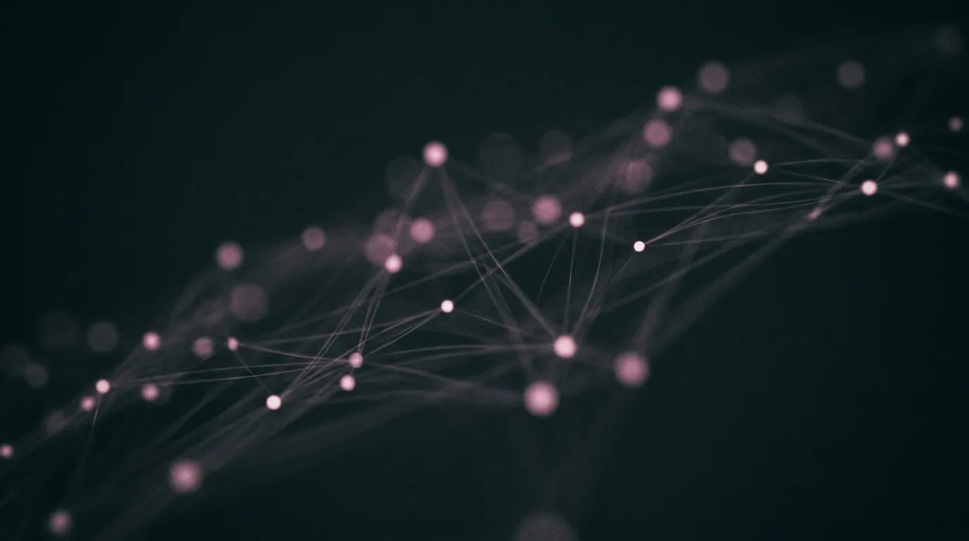 AI agent network of interconnected nodes and data paths